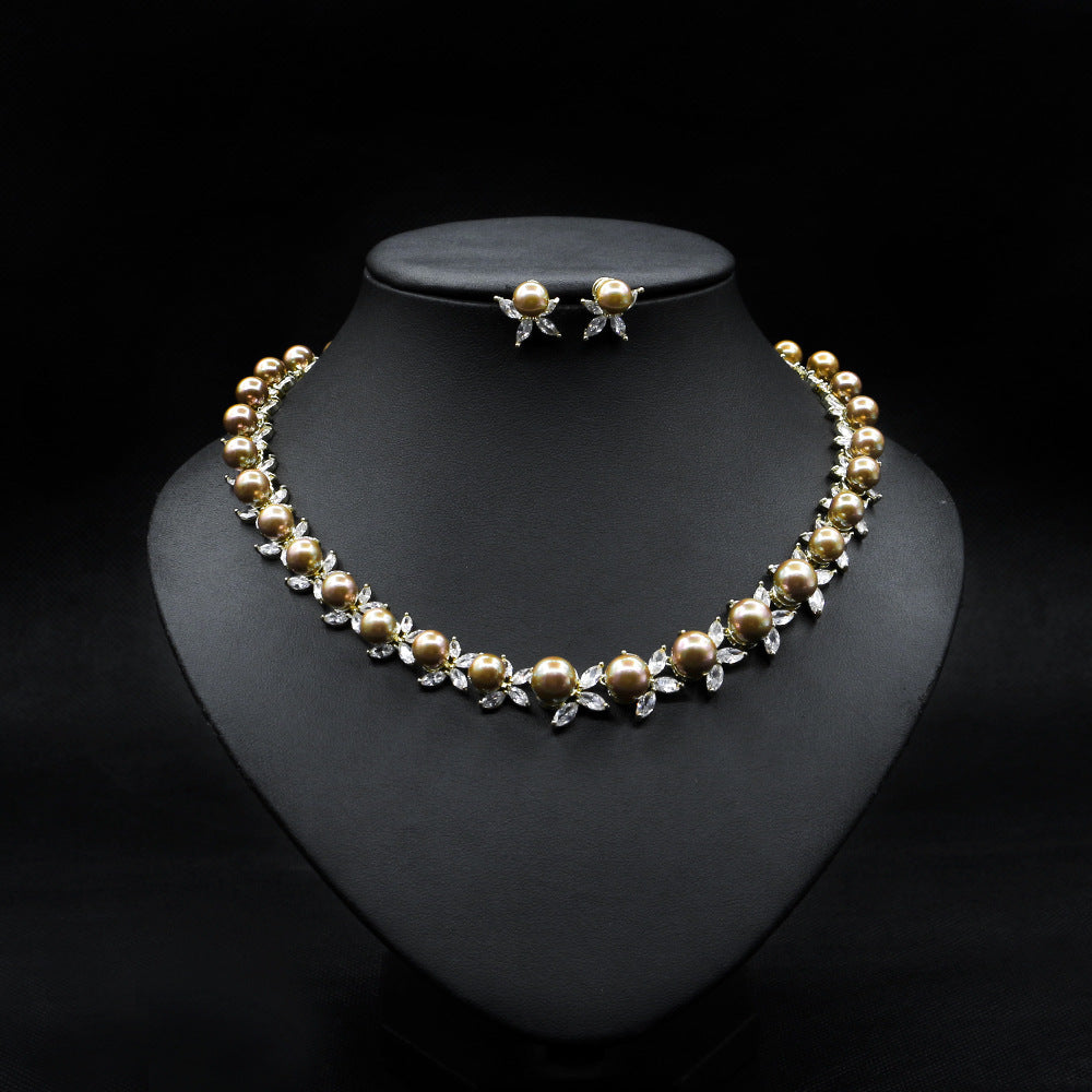 Set collana orecchini perle naturali