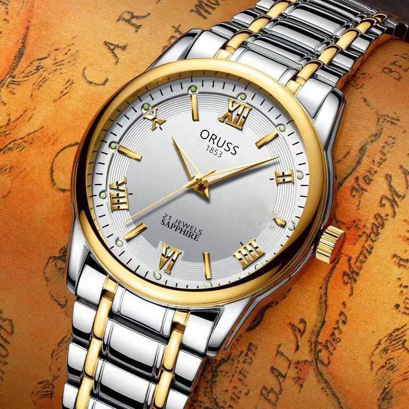 Orologio uomo automatico con calendario impermeabile