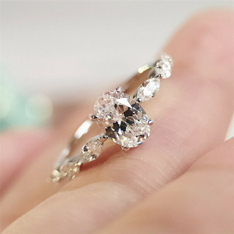 Anello moissanite stile giapponese