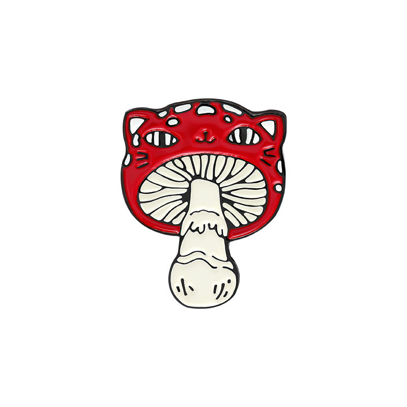 Spilla fungo rosso verniciata