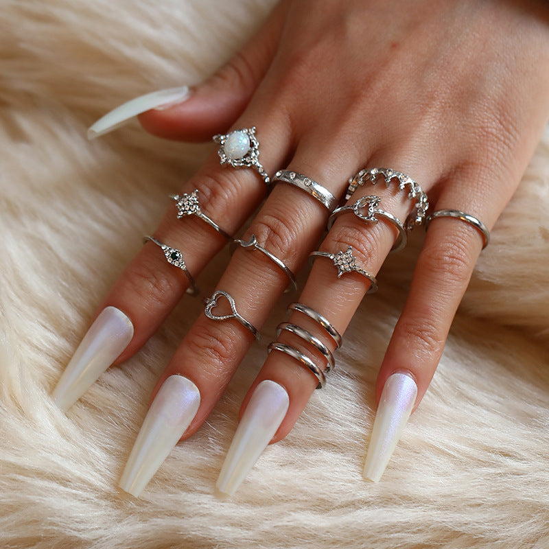 Anelli vintage opale e strass