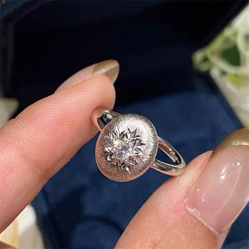 Anello fiocco di neve e stella