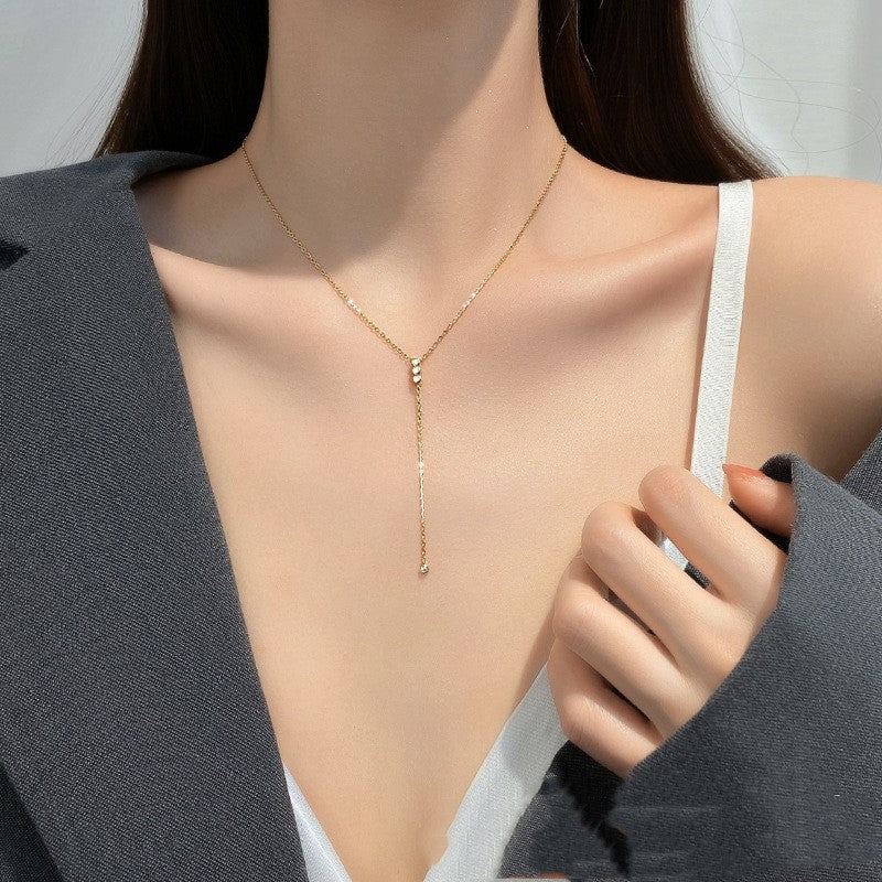 Collana zircone frangia