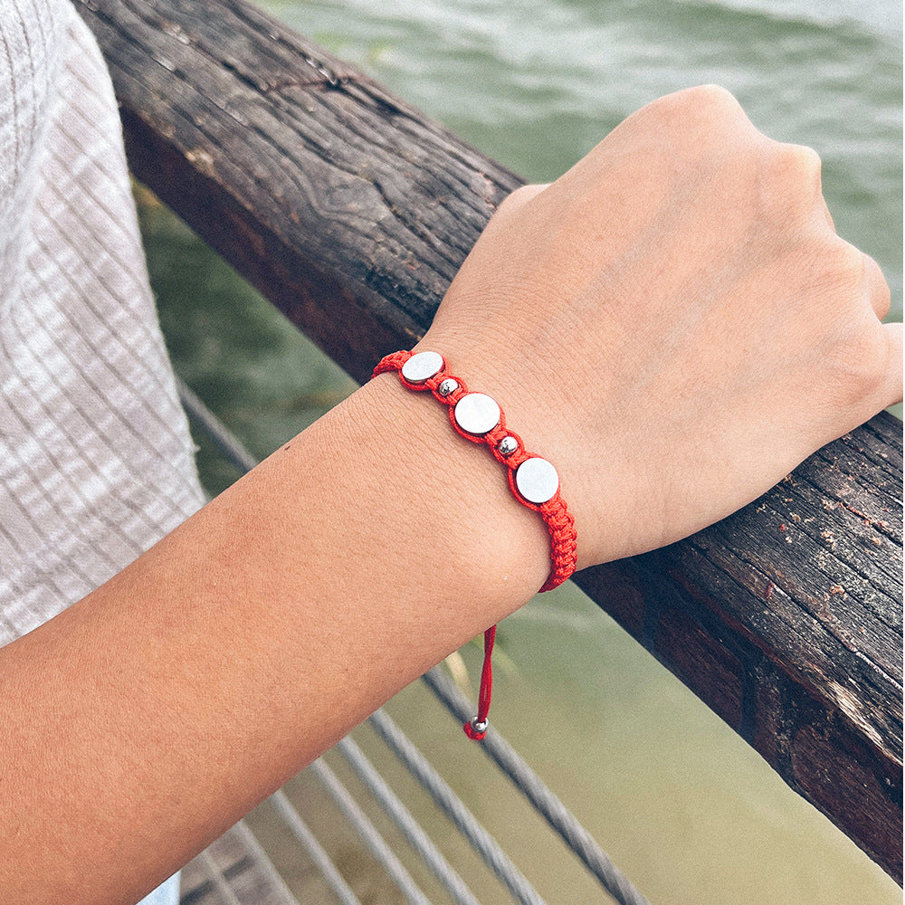 Bracciale acciaio intrecciato coppia
