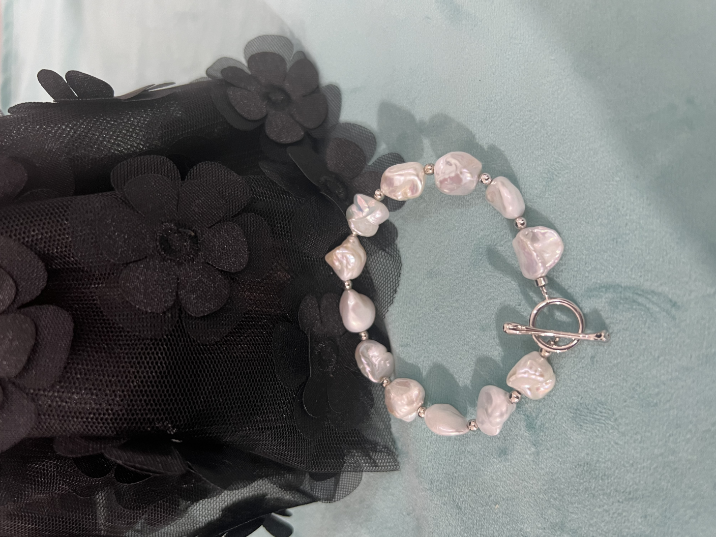 Bracciale con perle barocche acqua dolce