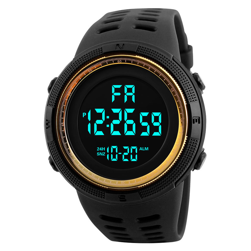 Orologio sportivo quadrante grande luminoso