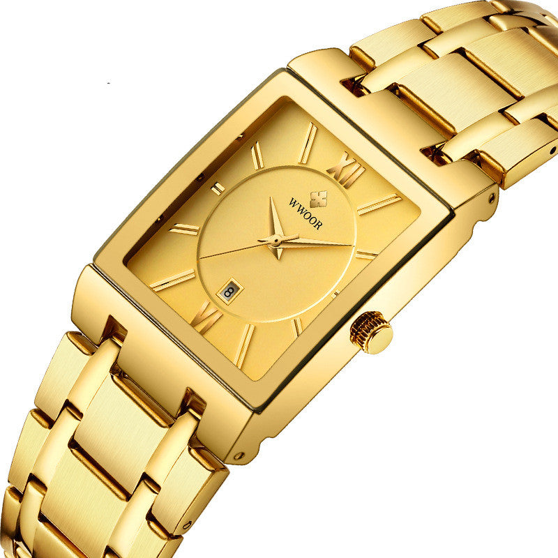 Orologio quadrato acciaio impermeabile