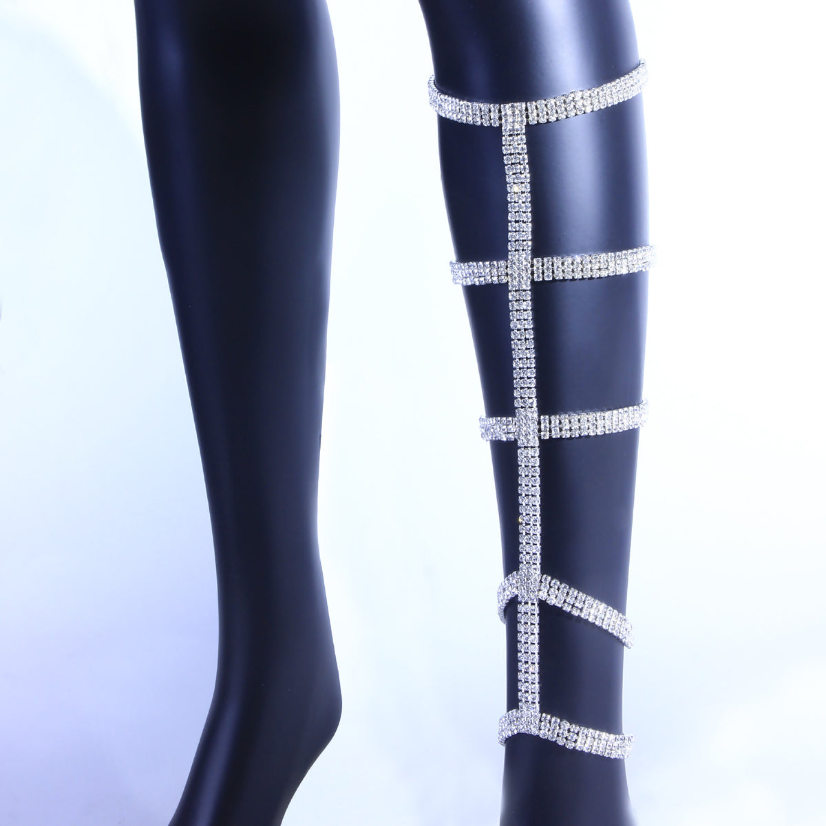 Cavigliera con strass e diamanti