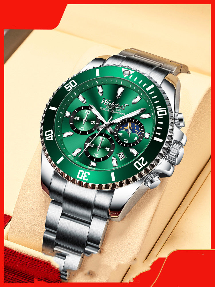 Orologio uomo automatico verde impermeabile
