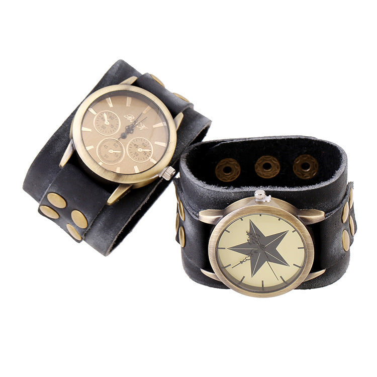 Orologio braccialetto pelle vintage