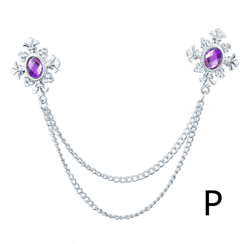 Spilla in strass con croce