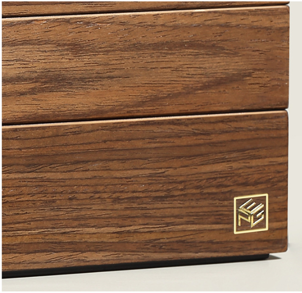Collana legno ottone tre strati