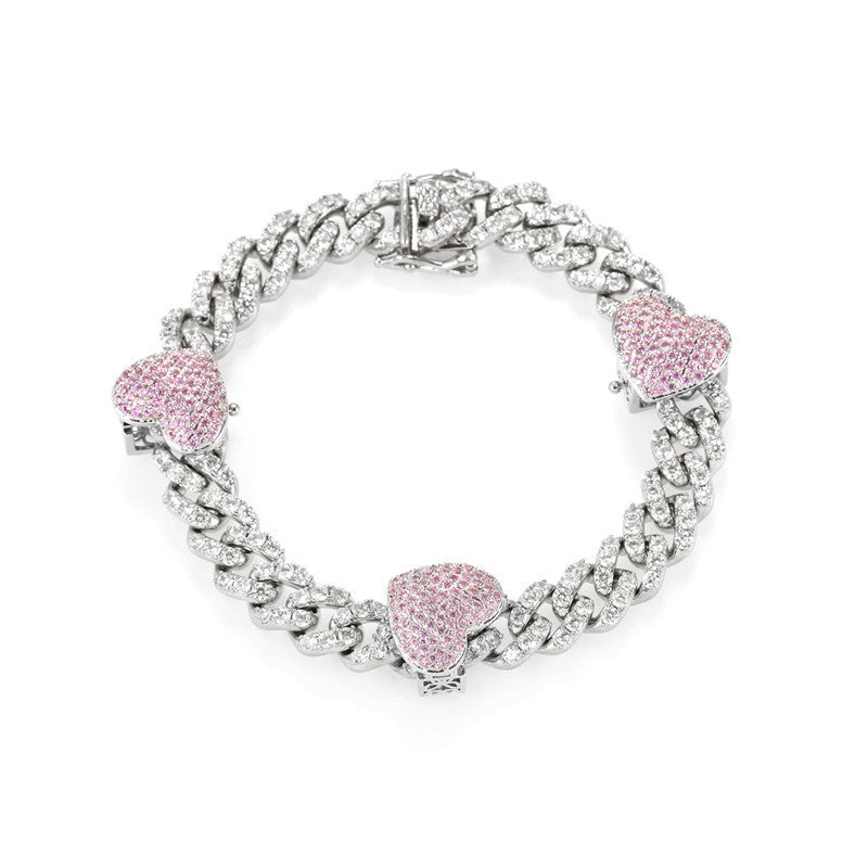 Cavigliera cuore zircone