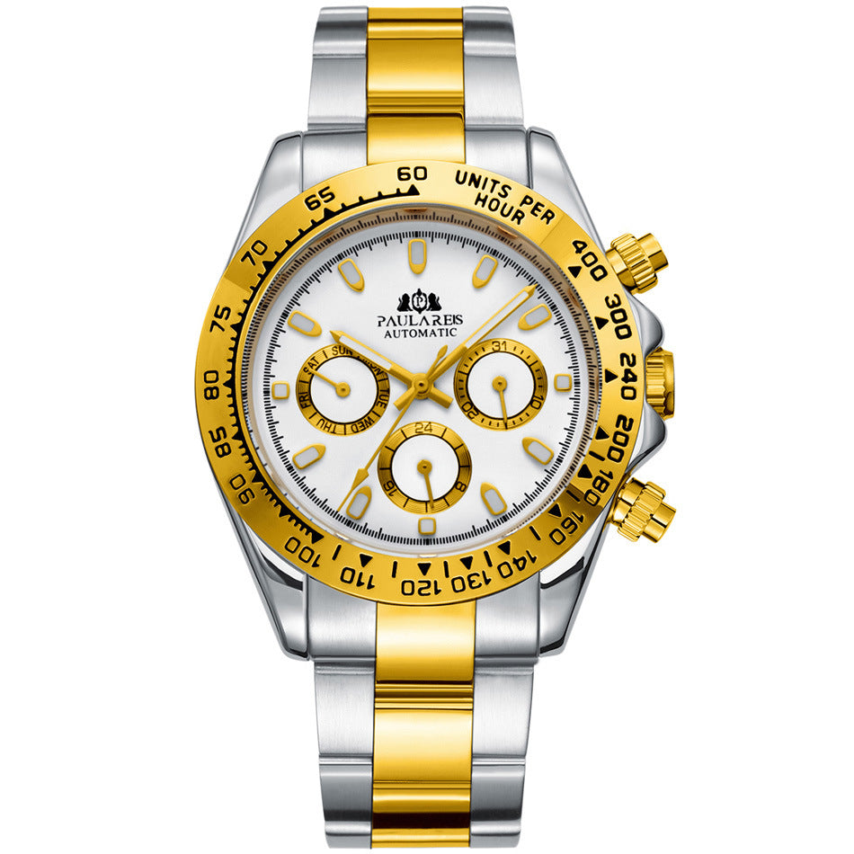 Orologio uomo meccanico acciaio blu