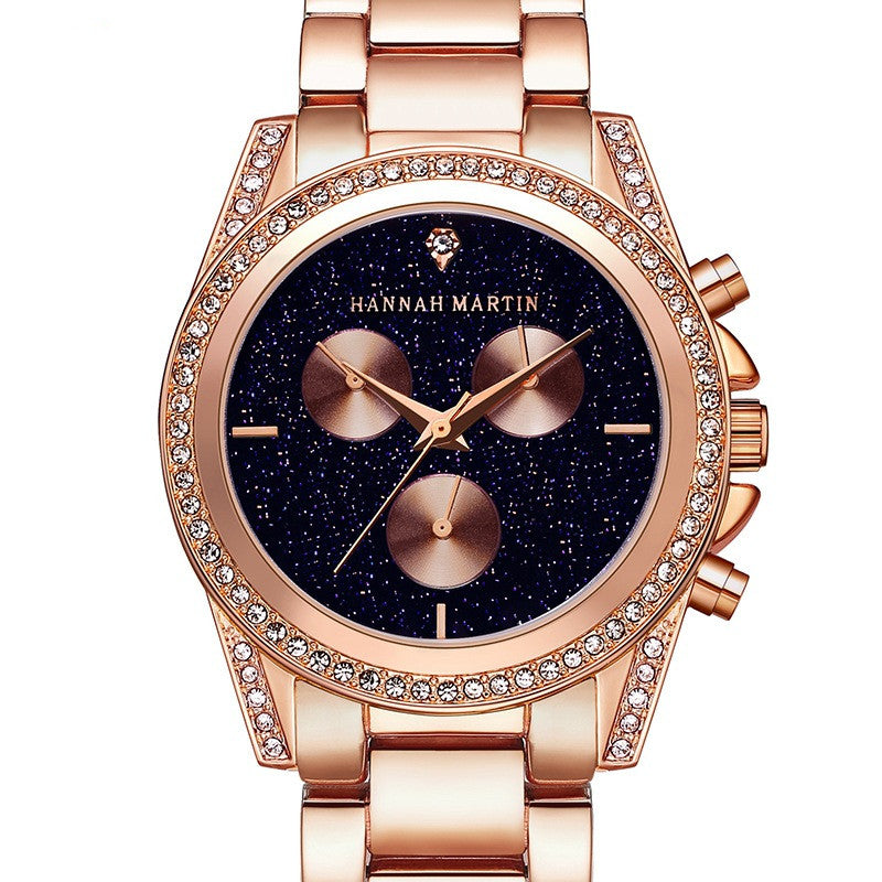 Orologio rosa oro con diamanti