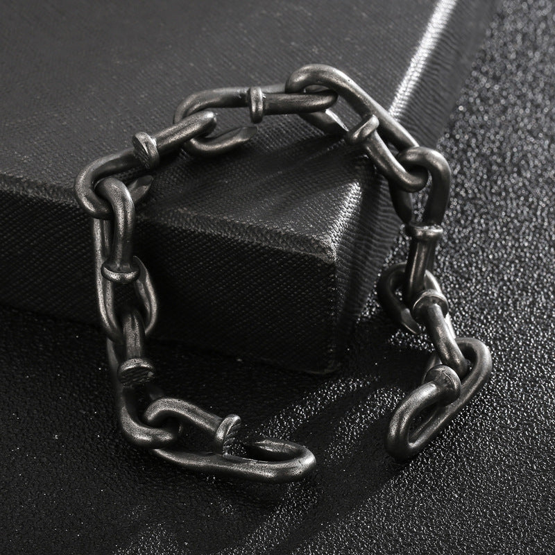 Anello titanio stile retro
