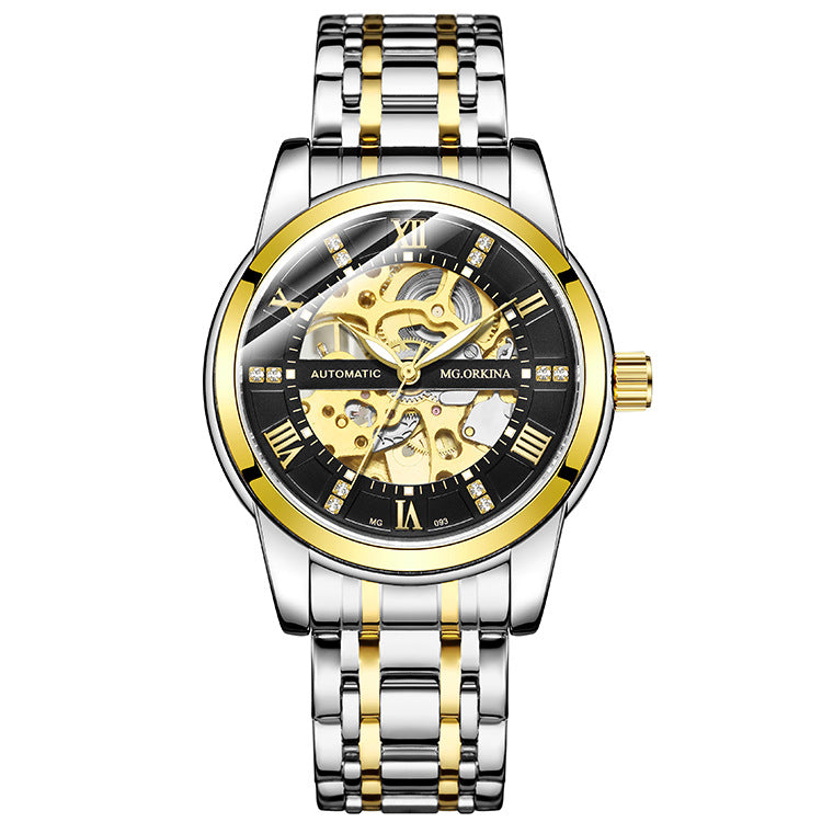Orologio automatico acciaio cavo luminoso