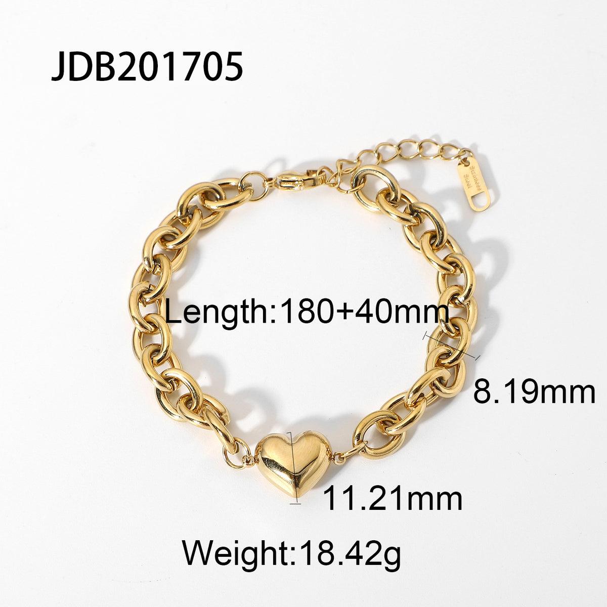 Bracciale catena titanio