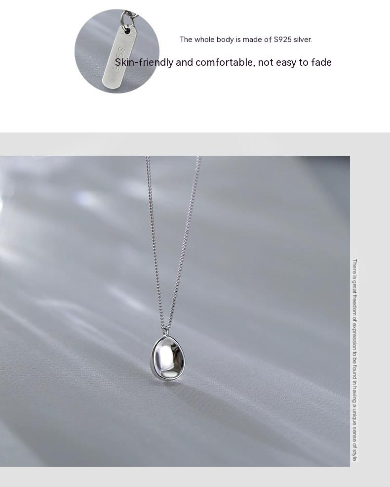Collana argento geometrica Ovale concava