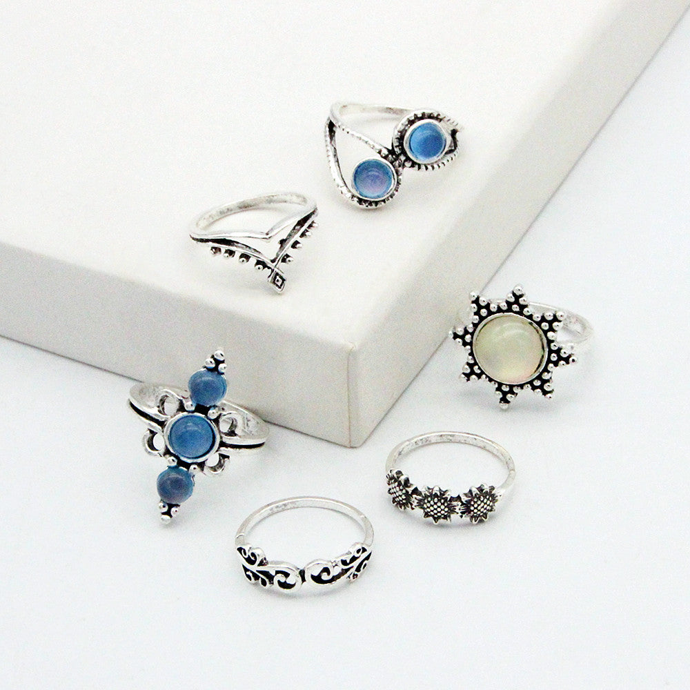 Set 6 anelli girasole