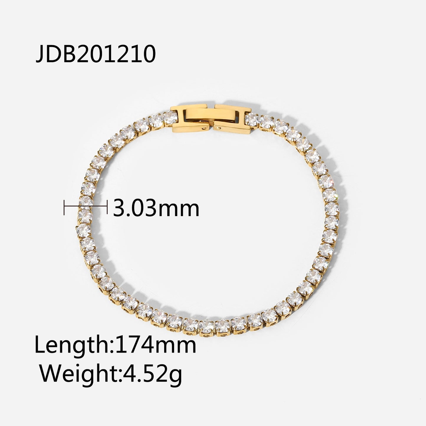 Bracciale acciaio zirconi occidentale