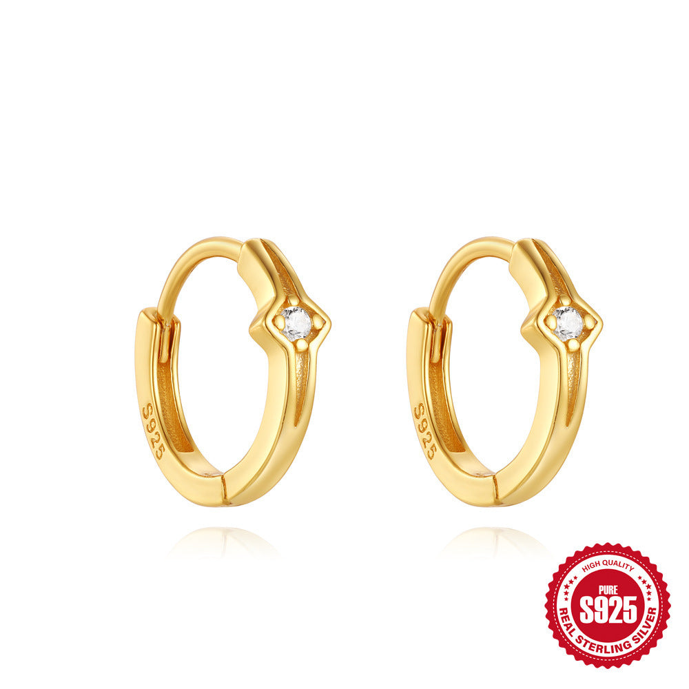 Orecchini argento zircone delicati