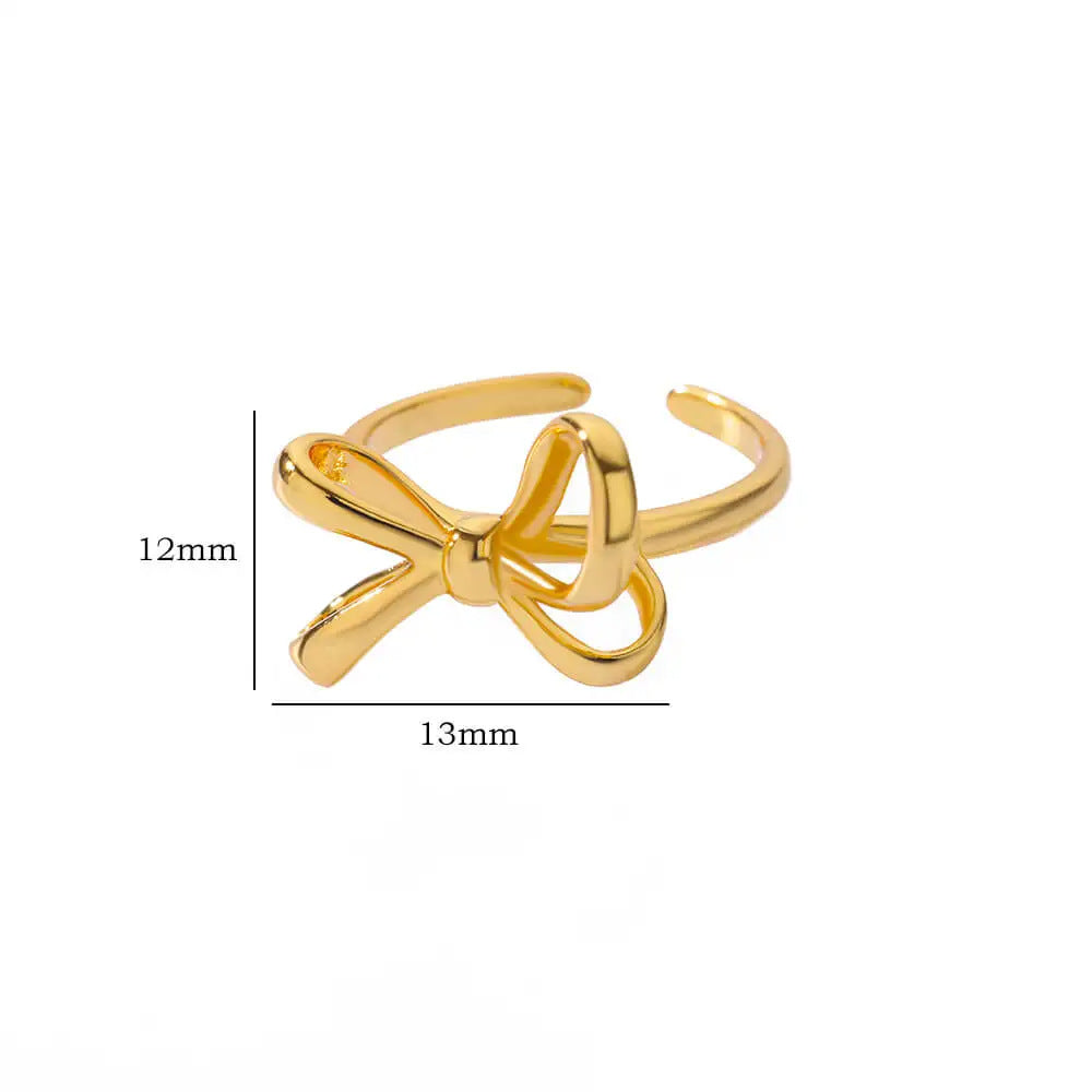Anello acciaio titanio con fiocco