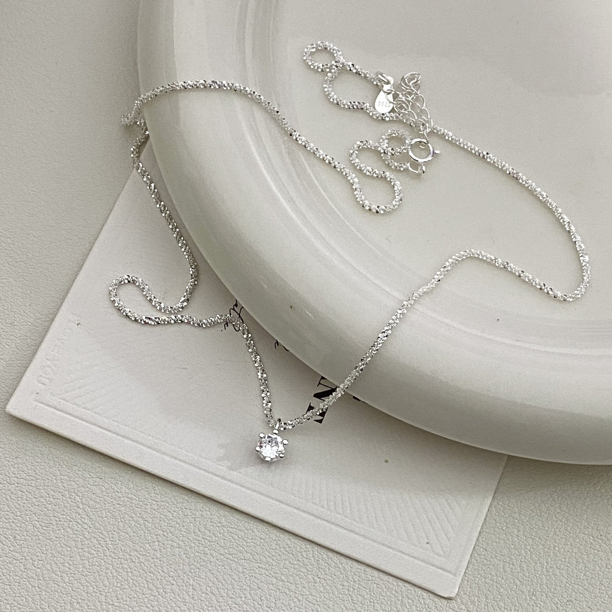 Collana zircone bianco
