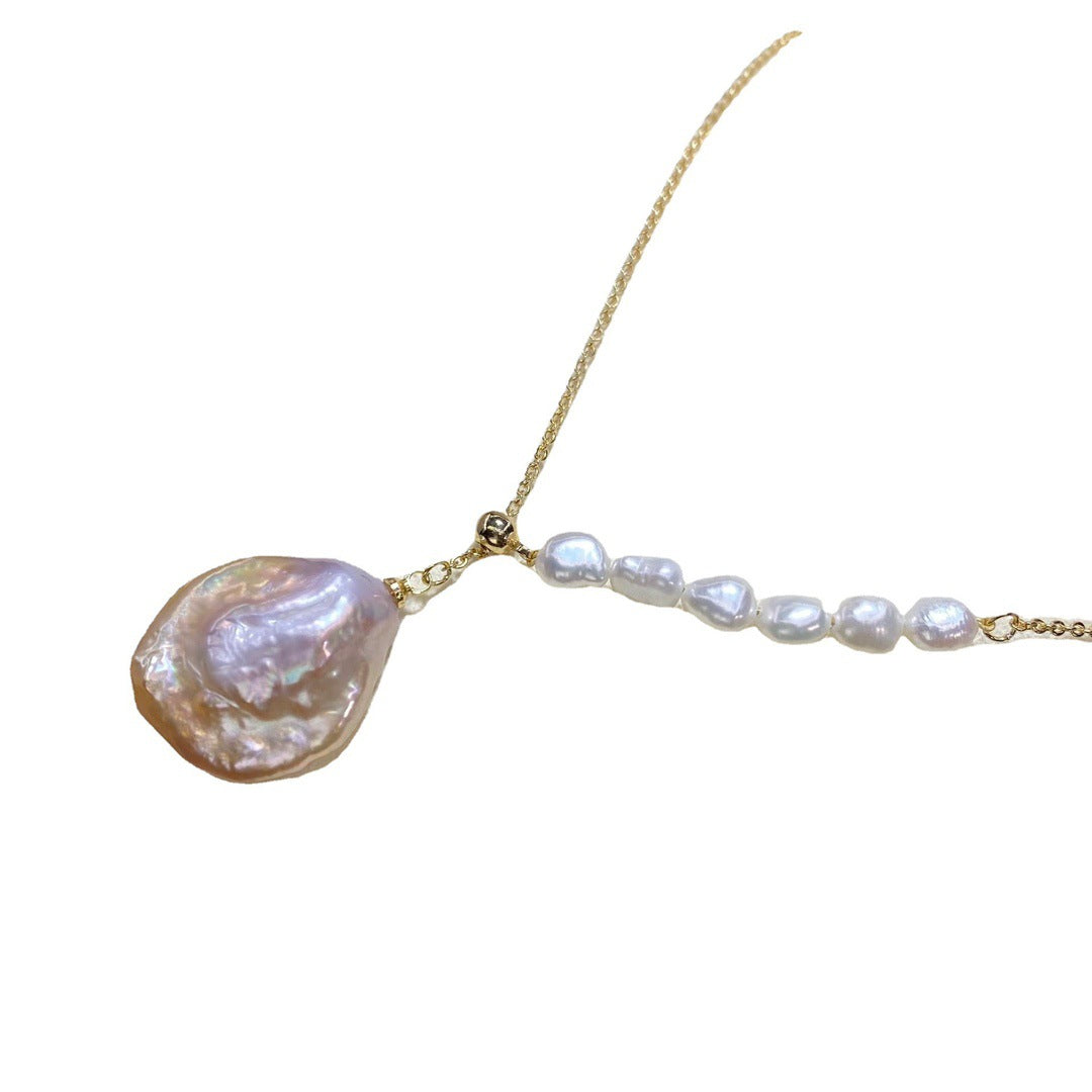 Collana perla barocca regolabile