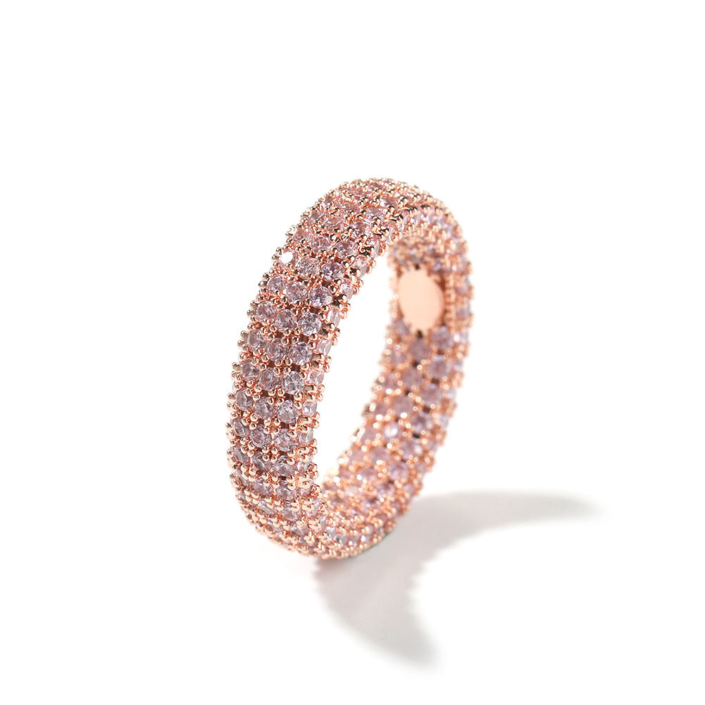 Anello rame e zirconi da uomo