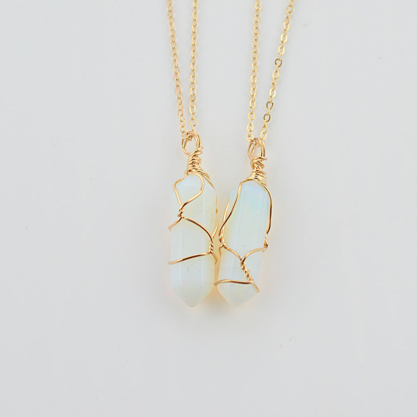 Collana quarzo esagonale
