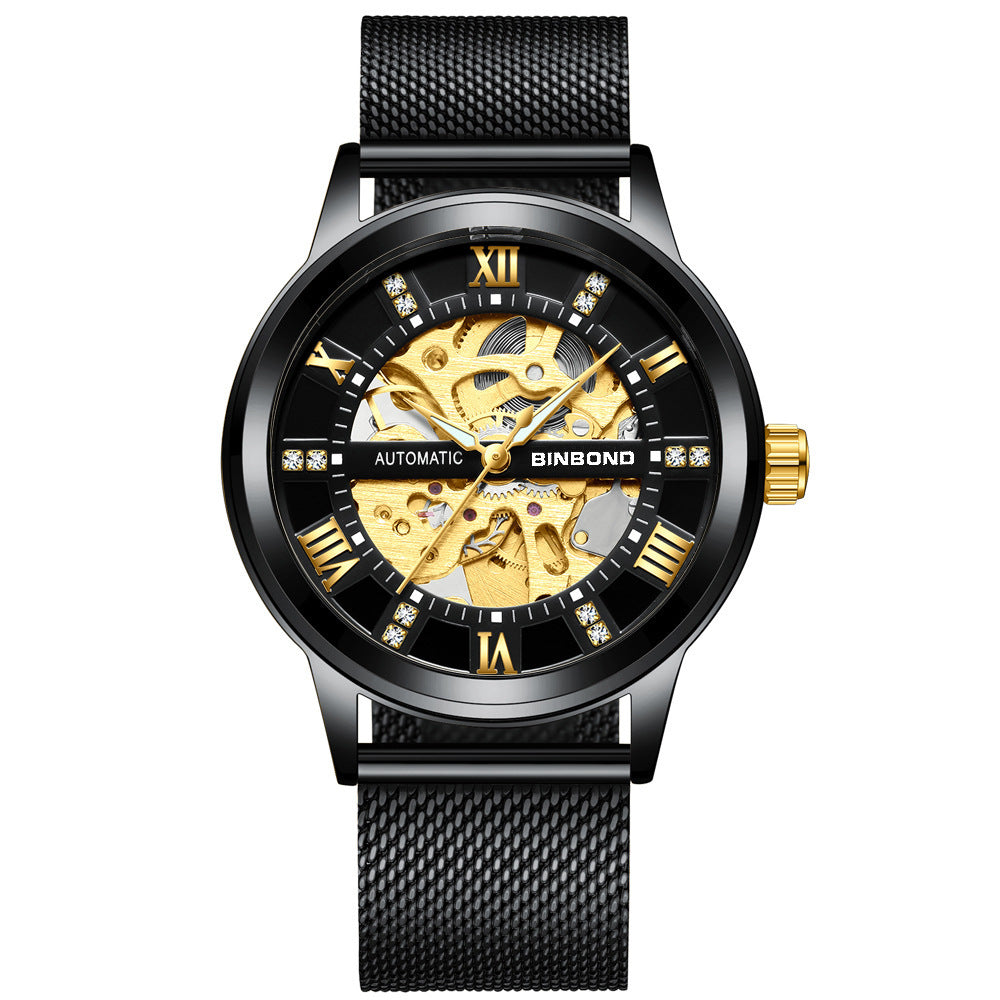 Orologio meccanico automatico da uomo luminoso