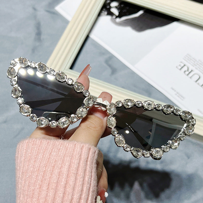 Occhiali cat-eye donna con strass