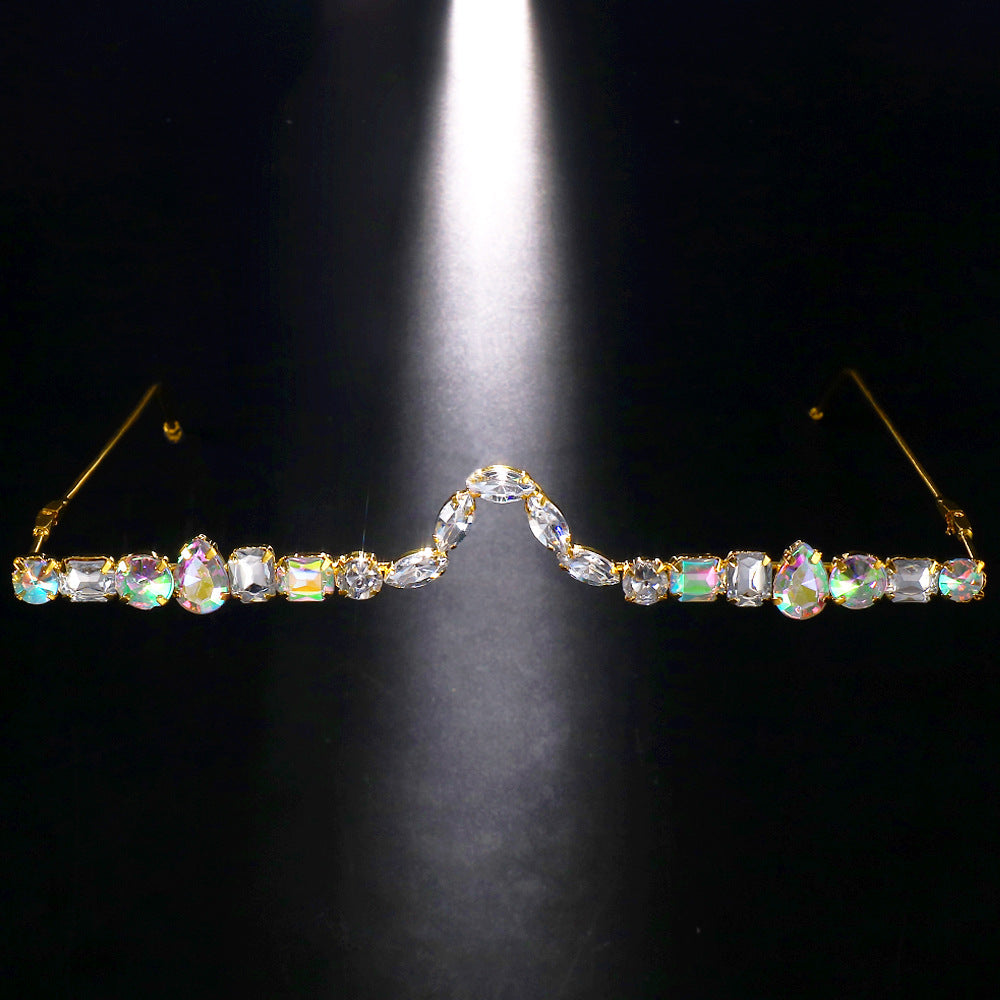 Occhiali con montatura strass