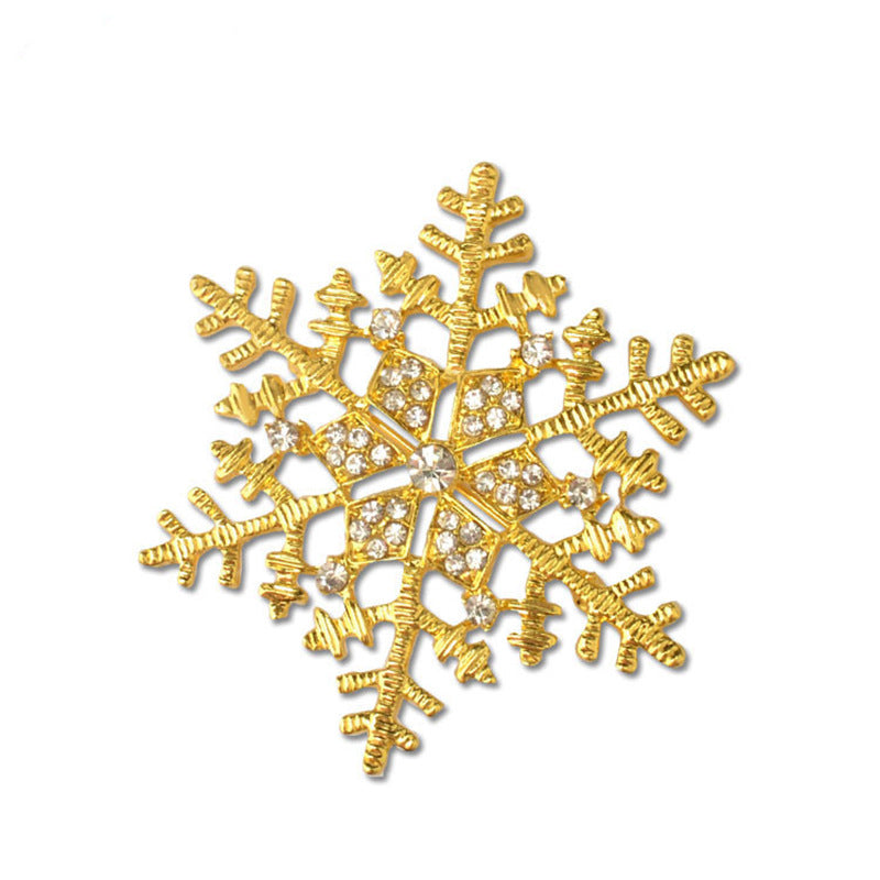 Spilla fiocco di neve in diamante