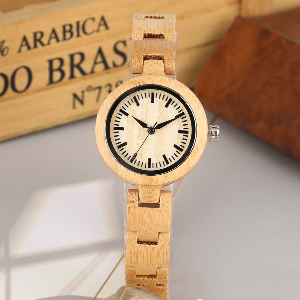 Orologio bambù e legno