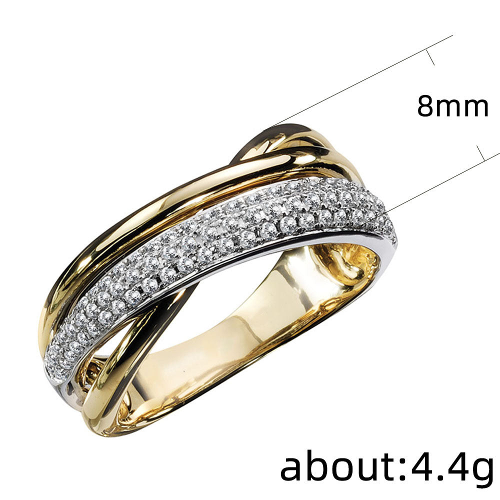 Anello geometrico zircone delicato