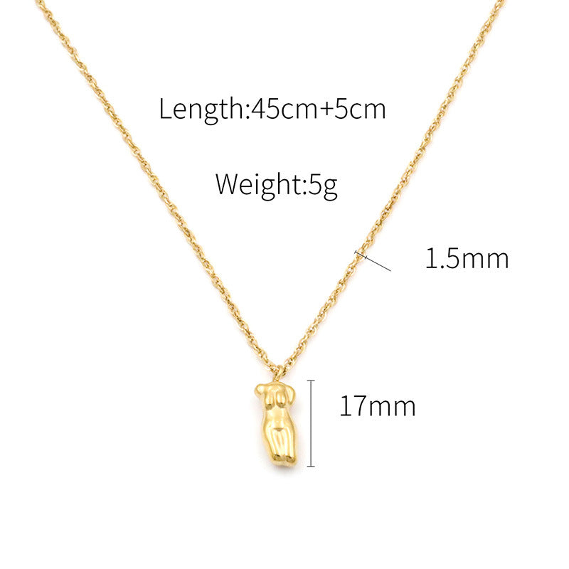 Collana clavicola acciaio