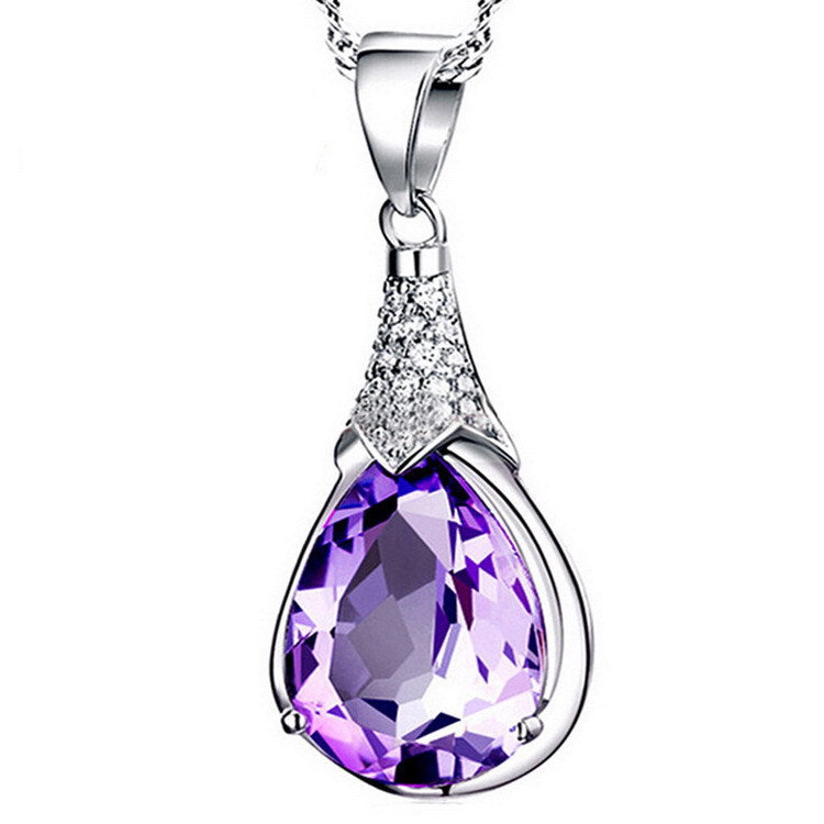 Collana Goccia Opale Bianco