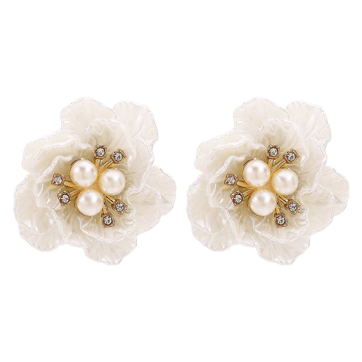Collana camelie perla
