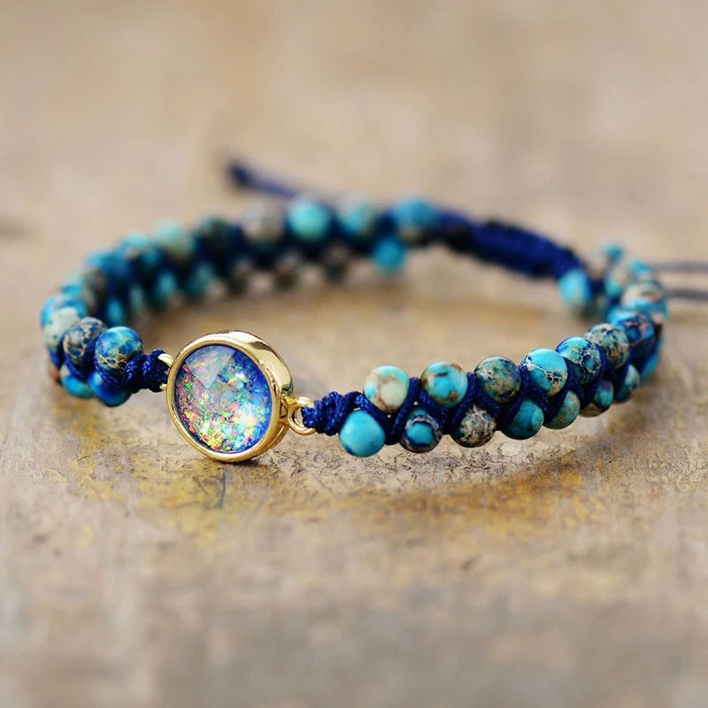 Bracciale intrecciato con perle