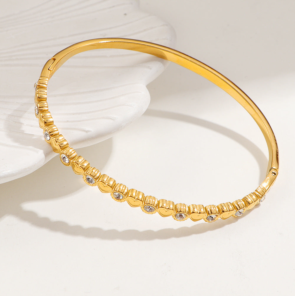 Bracciale acciaio titanio con fibbia