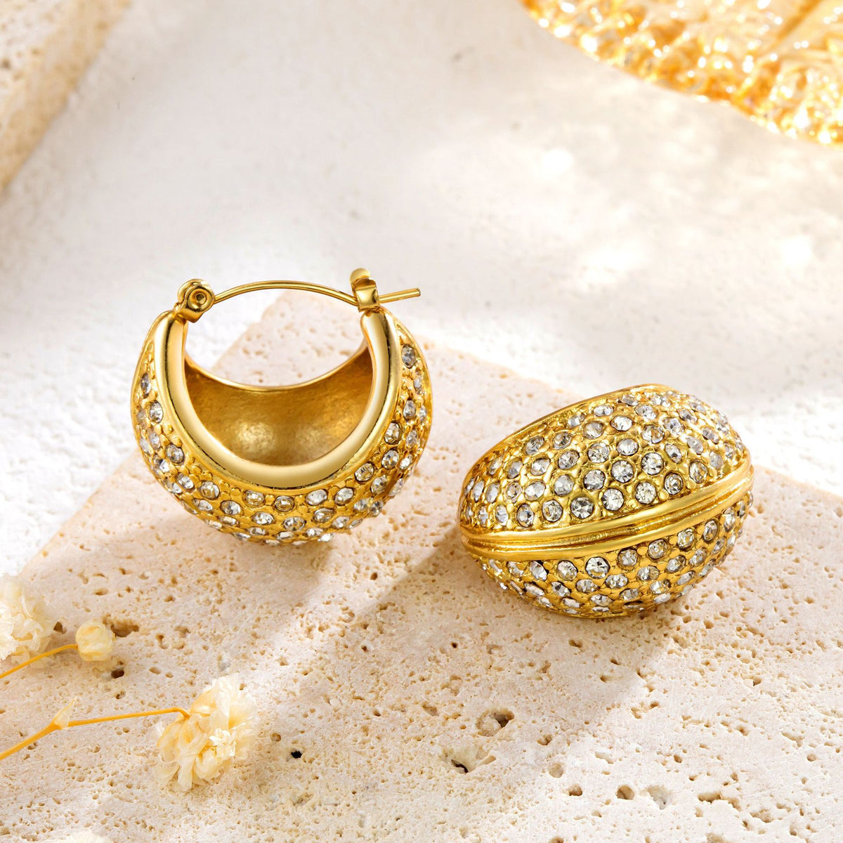 Orecchini diamante ovale oro