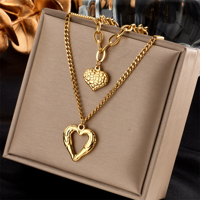 Collana doppio pendente quadrato
