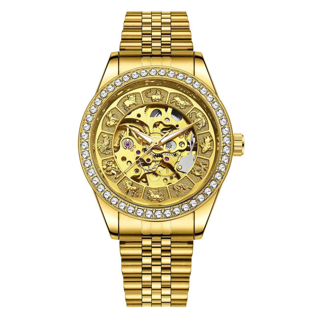 Orologio meccanico automatico impermeabile da uomo