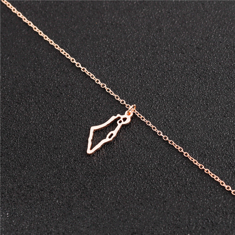 Collana mappa Israele traforata