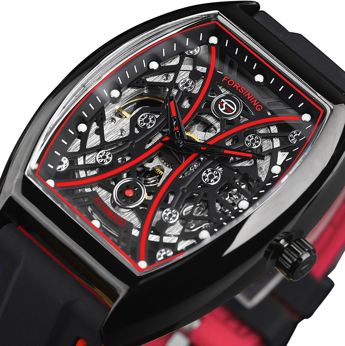 Orologio automatico scheletrato da uomo luminoso