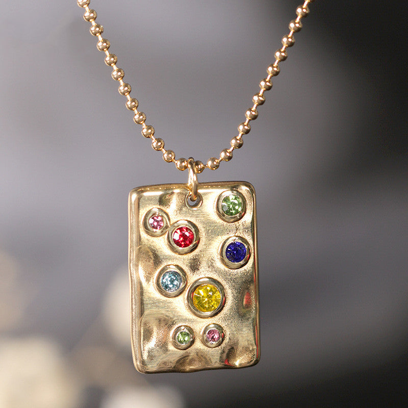 Collana geometrica placcata oro