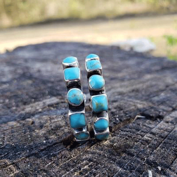 Orecchini boho turchese