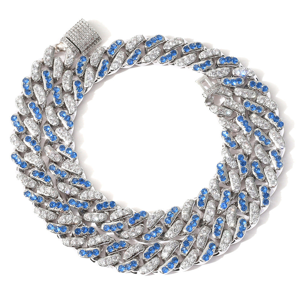 Collana acquamarina e zirconi